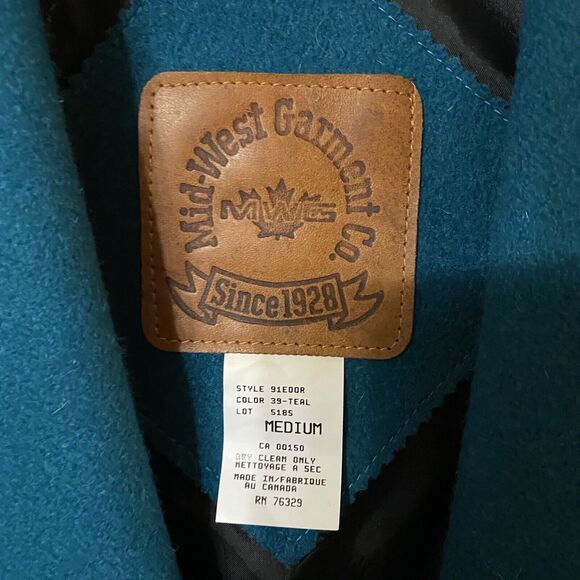 Vintage Mid-West Garment Co Teal Cropped Western-Style Bolero Jacket Medium - Picture 4 of 10